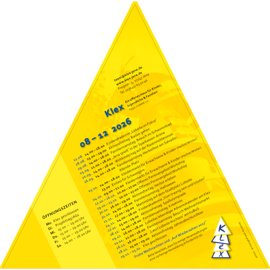 Flyers zum Programm des Klex